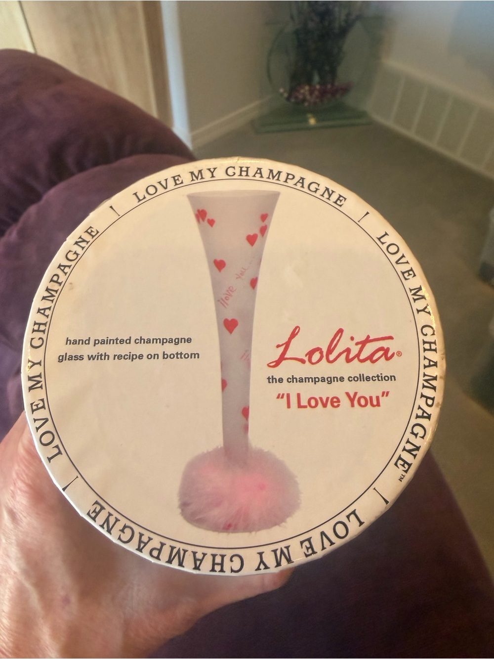 Lolita pink champagne glasses with pink fur